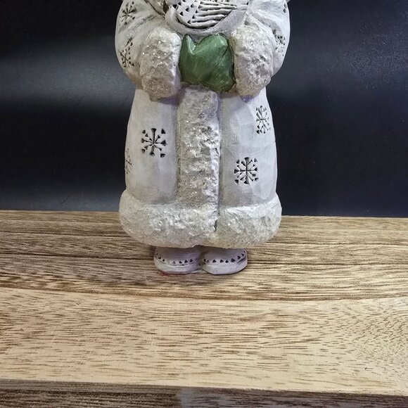 Pam Schifferl Winter White Angel With Dove & Glitter Details 7" by Midwest - Picture 3 of 16